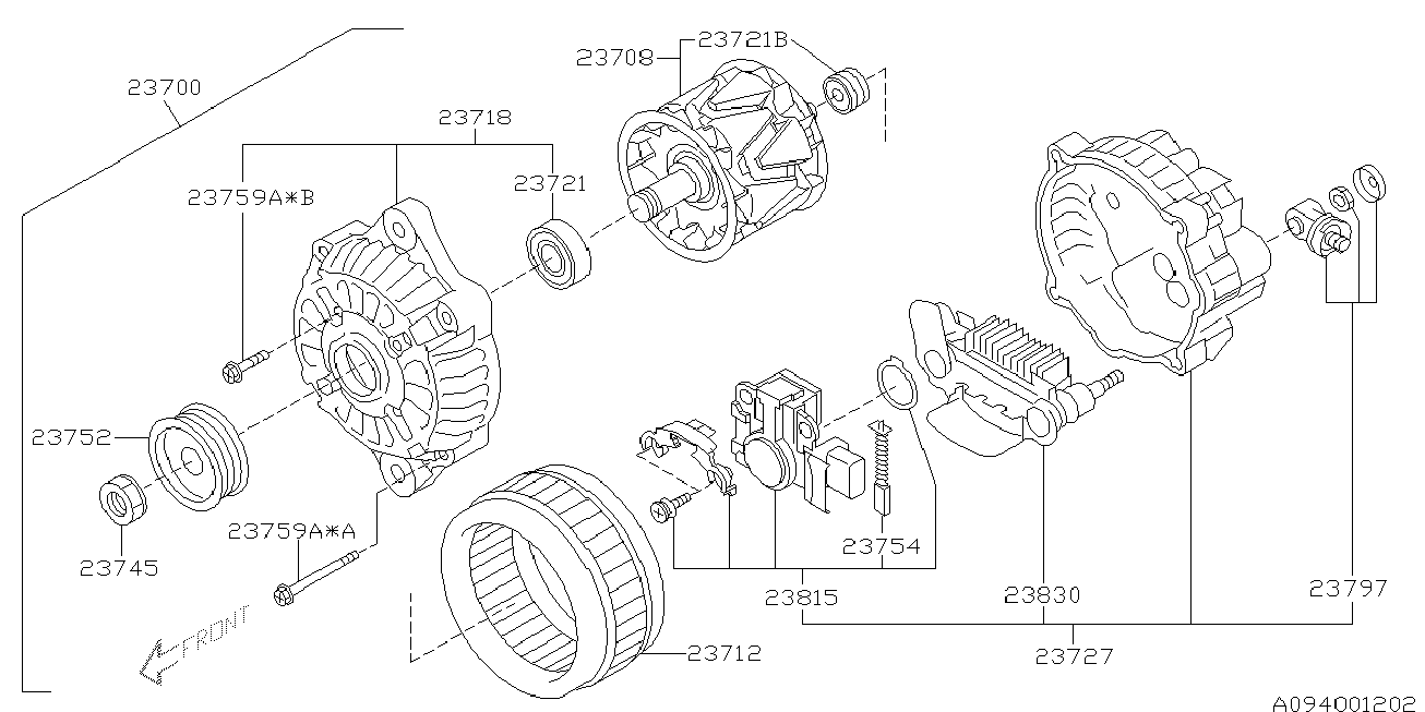 Subaru 23700AA510 - Generator alexcarstop-ersatzteile.com