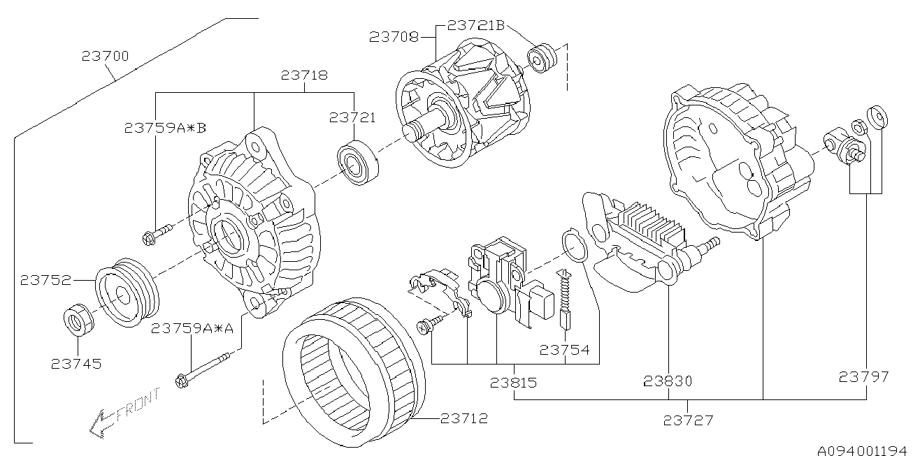 Mitsubishi 23700-AA540 - Generatorregler alexcarstop-ersatzteile.com