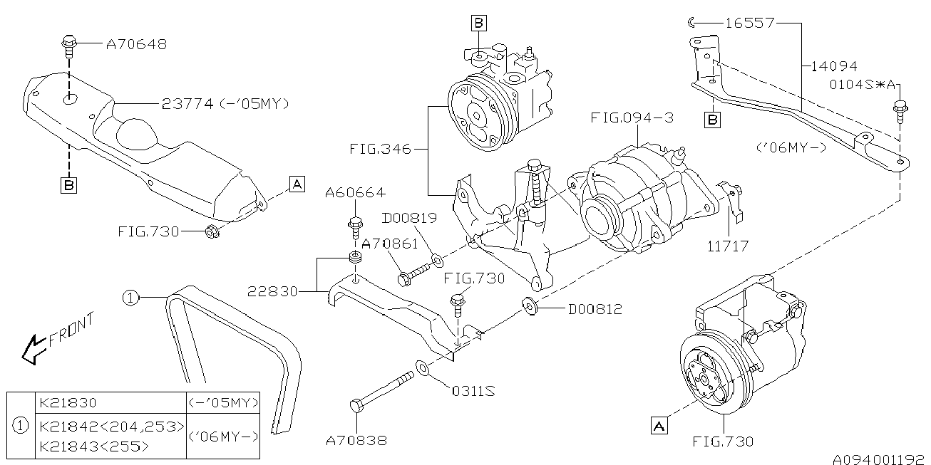 Subaru 80921-8300 - Keilrippenriemen alexcarstop-ersatzteile.com