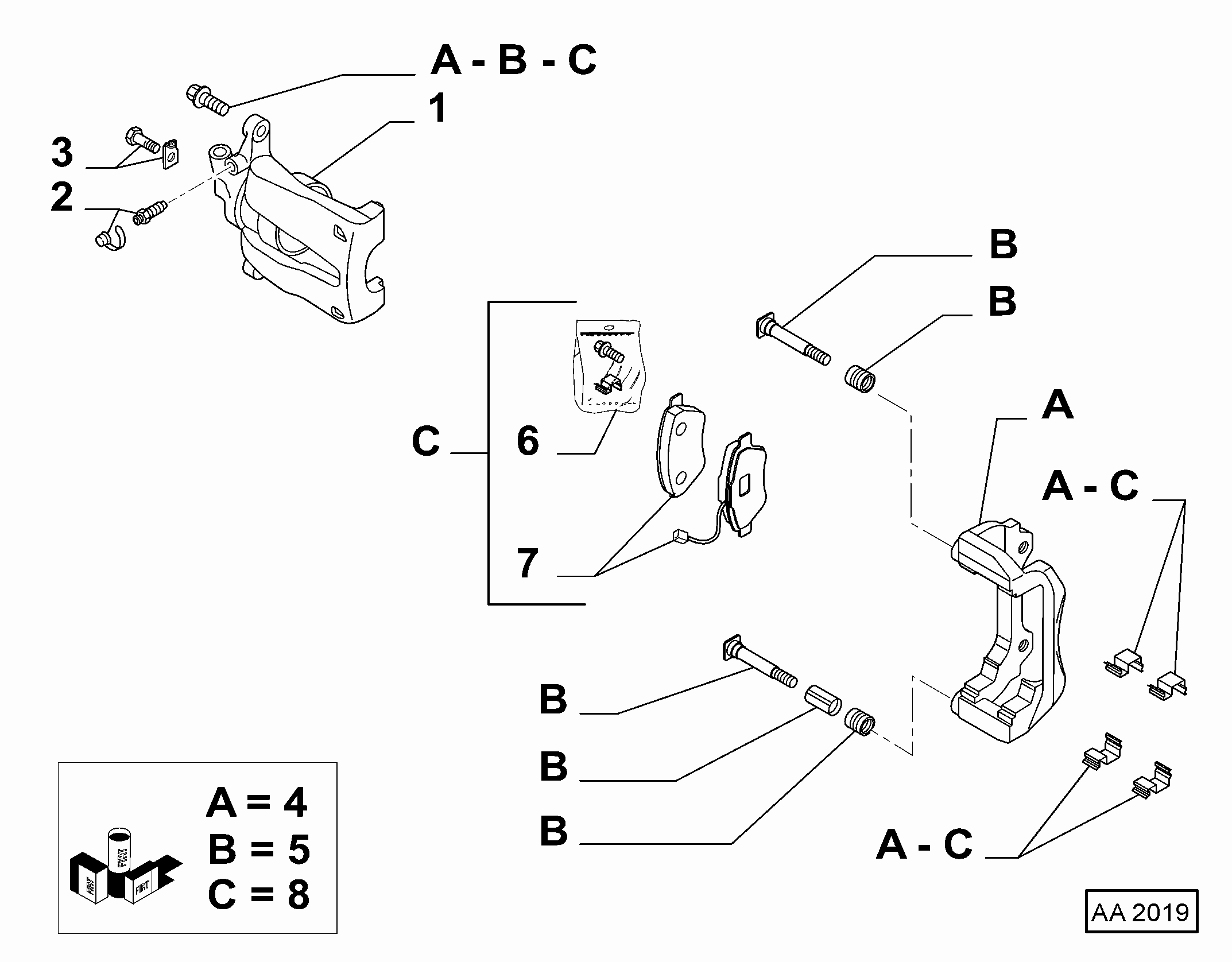 Alfarome/Fiat/Lanci 7 736 4919 - Bremsbelagsatz, Scheibenbremse alexcarstop-ersatzteile.com