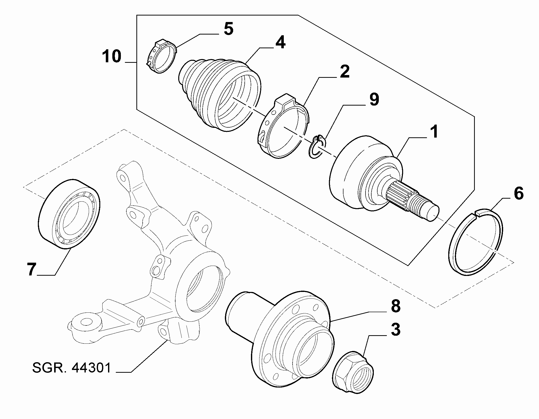 Chrysler 46745258 - HUB alexcarstop-ersatzteile.com