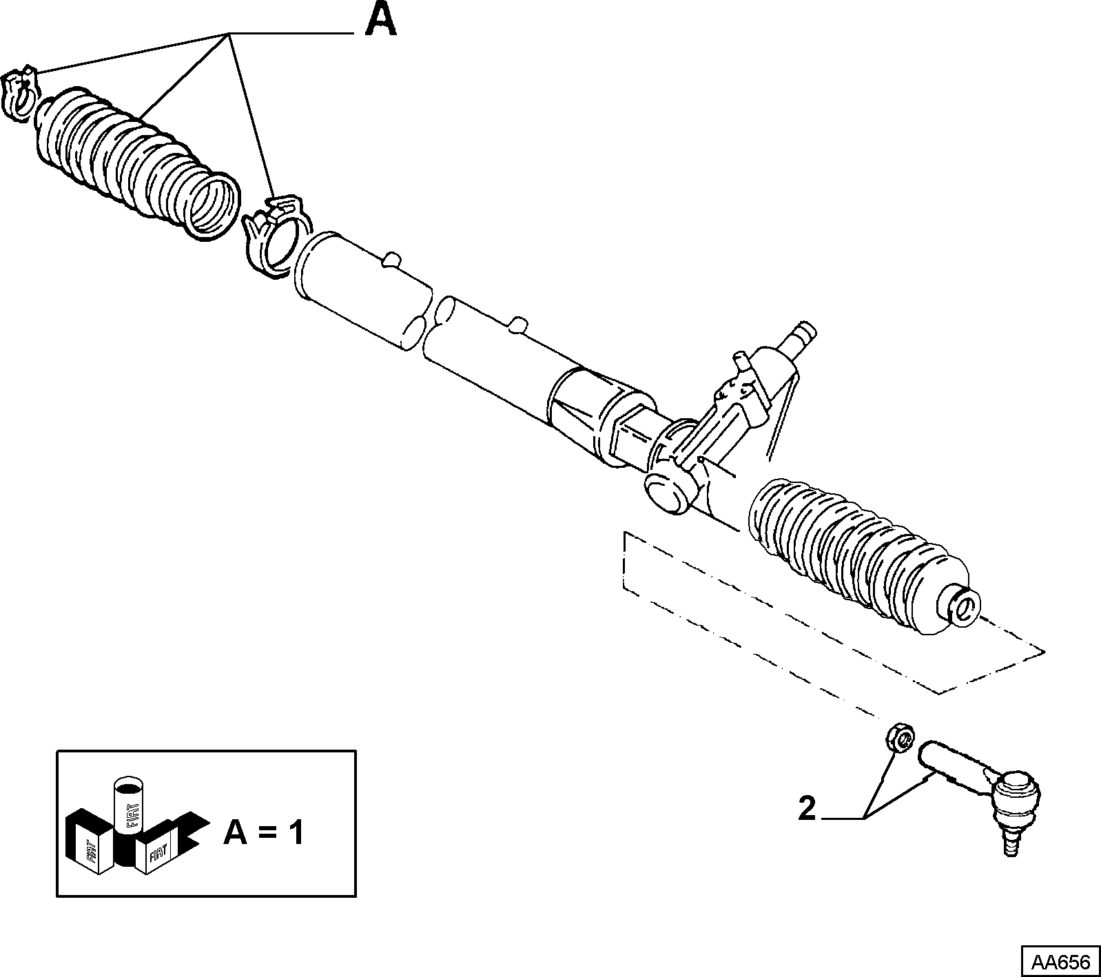 FIAT 1306003080 - Spurstangenkopf alexcarstop-ersatzteile.com