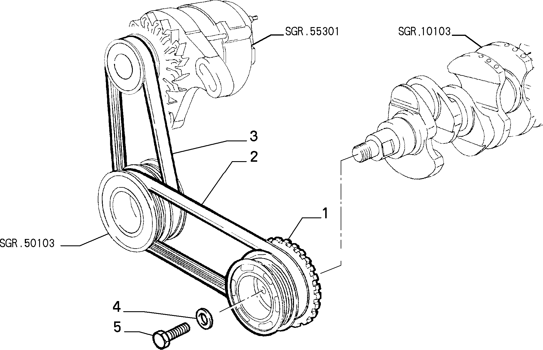 FIAT 71719039 - Keilrippenriemen alexcarstop-ersatzteile.com