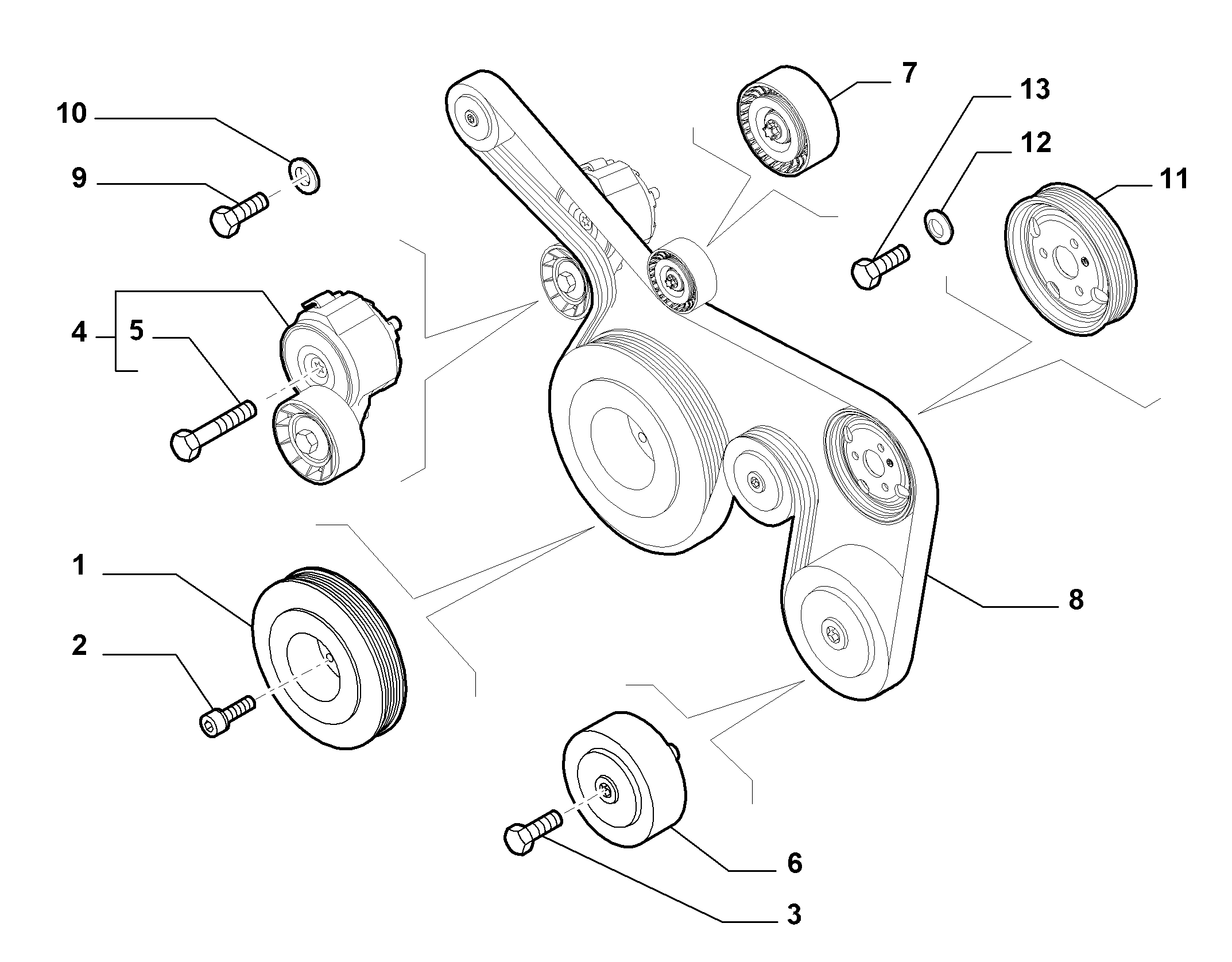 Vauxhall 55214074 - Keilrippenriemen alexcarstop-ersatzteile.com