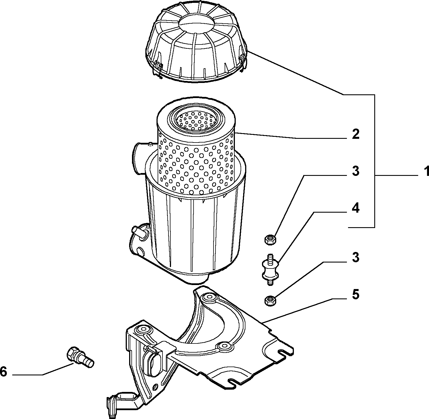 FIAT-HITACHI 1310636080 - Luftfilter alexcarstop-ersatzteile.com