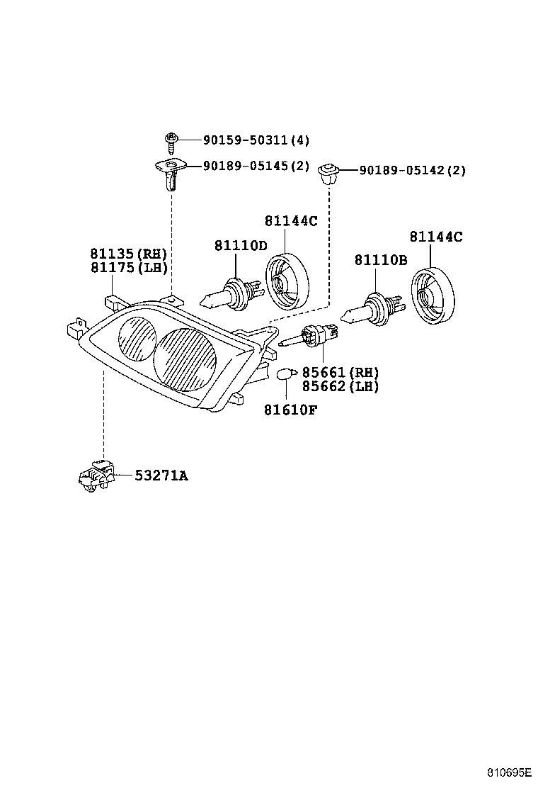 TOYOTA 90080-81067 - Glühlampe, Tagfahrleuchte alexcarstop-ersatzteile.com