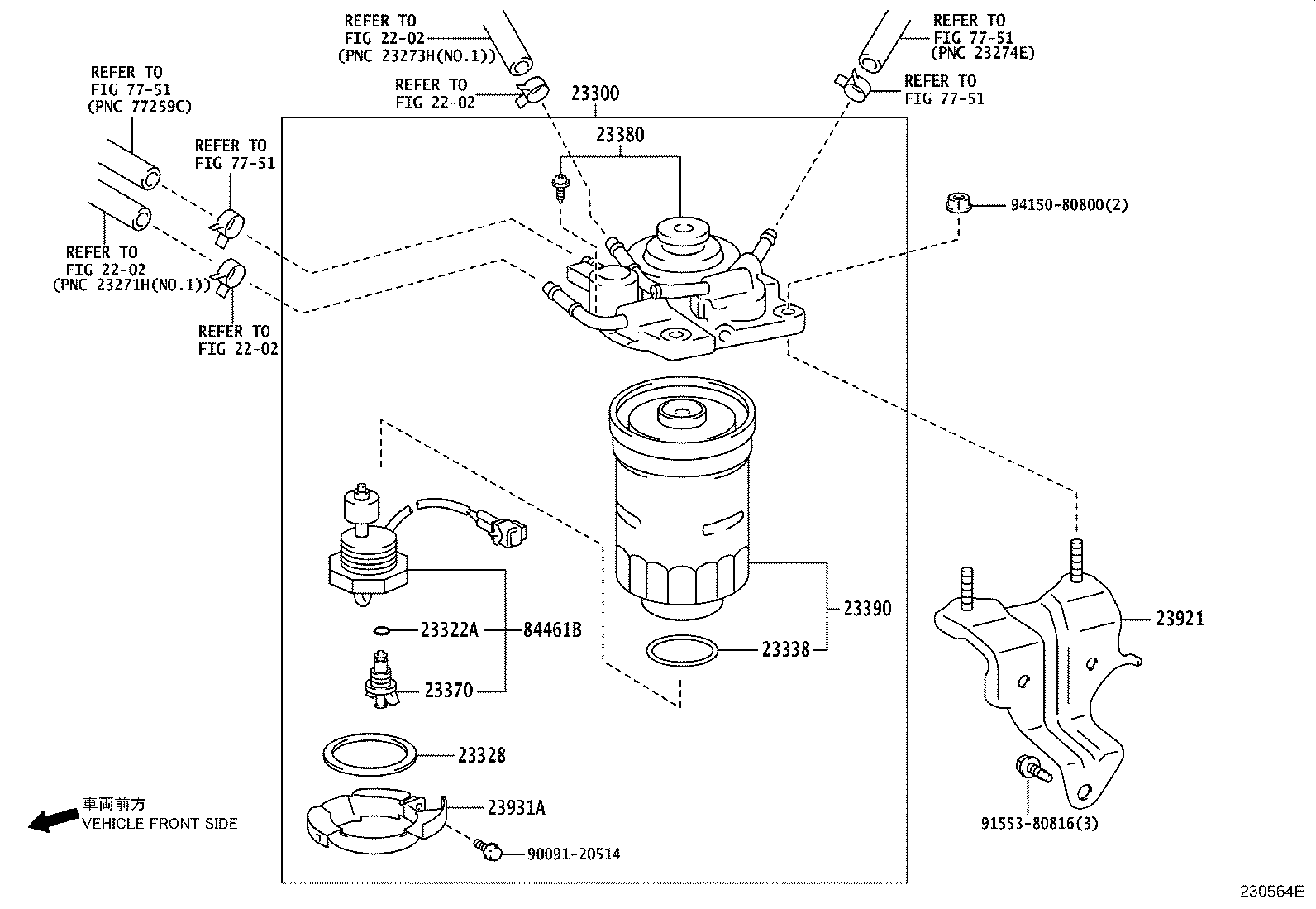 TOYOTA 2330030340 - Kraftstofffilter alexcarstop-ersatzteile.com