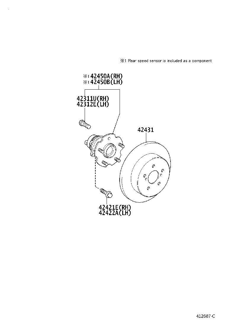 TOYOTA 42450-12090 - Radlagersatz alexcarstop-ersatzteile.com