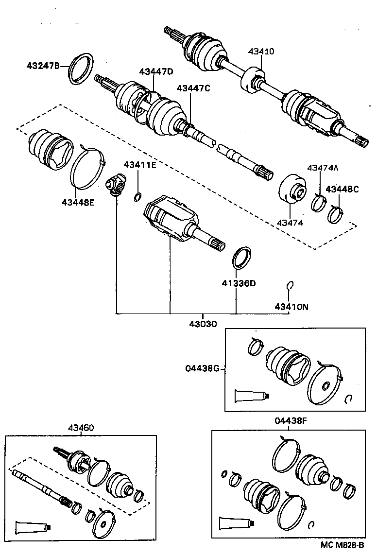 Suzuki 4346029098 - Gelenksatz, Antriebswelle alexcarstop-ersatzteile.com