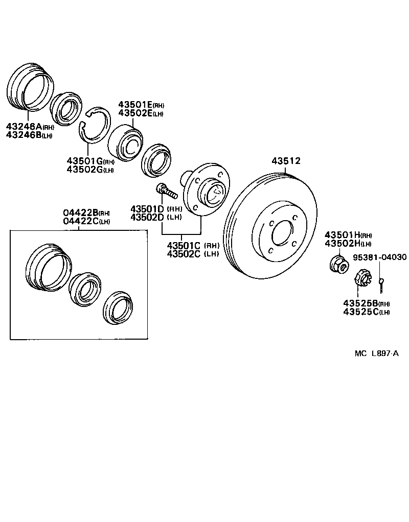 TOYOTA 90363-38006 - Radlagersatz alexcarstop-ersatzteile.com