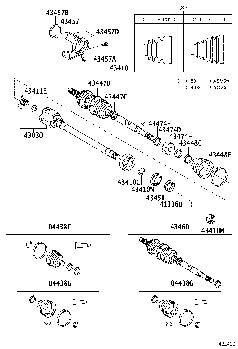 TOYOTA 04427-06440 - Faltenbalg, Antriebswelle alexcarstop-ersatzteile.com