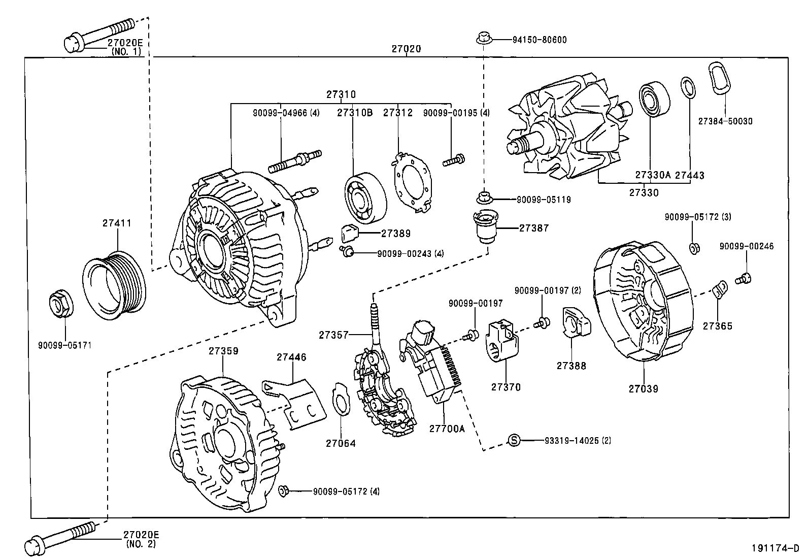 TOYOTA 27060-28070 - Generator alexcarstop-ersatzteile.com