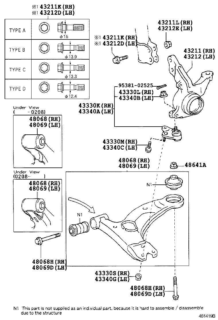 TOYOTA 48068-13010 - Lenker, Radaufhängung alexcarstop-ersatzteile.com