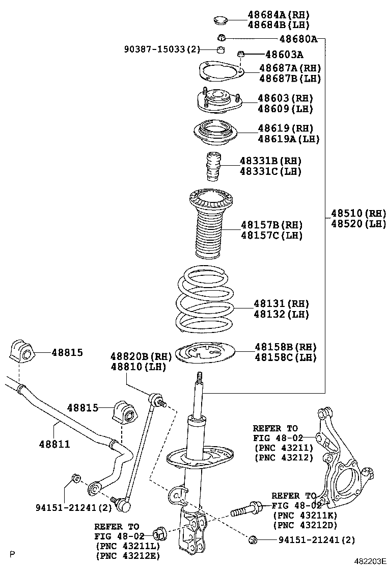 TOYOTA 48619-42010 - Wälzlager, Federbeinstützlager alexcarstop-ersatzteile.com