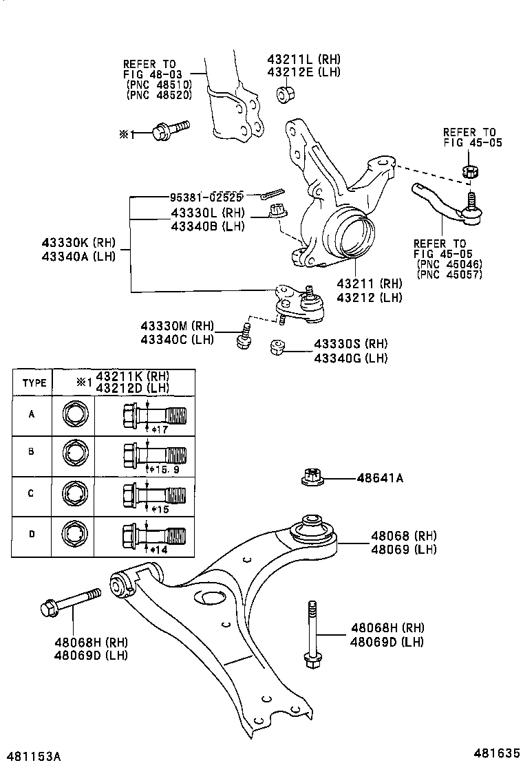 TOYOTA 48068-05070* - Lenker, Radaufhängung alexcarstop-ersatzteile.com