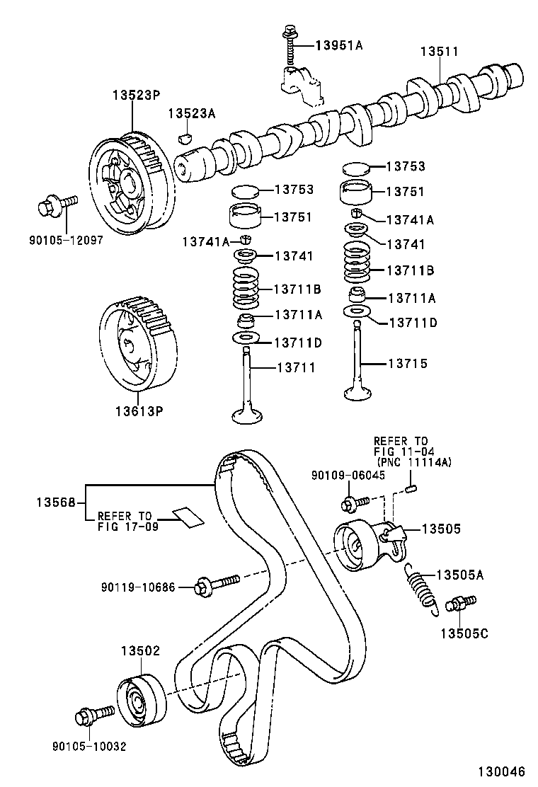 Daihatsu 13505-64012 - Spannrolle, Zahnriemen alexcarstop-ersatzteile.com