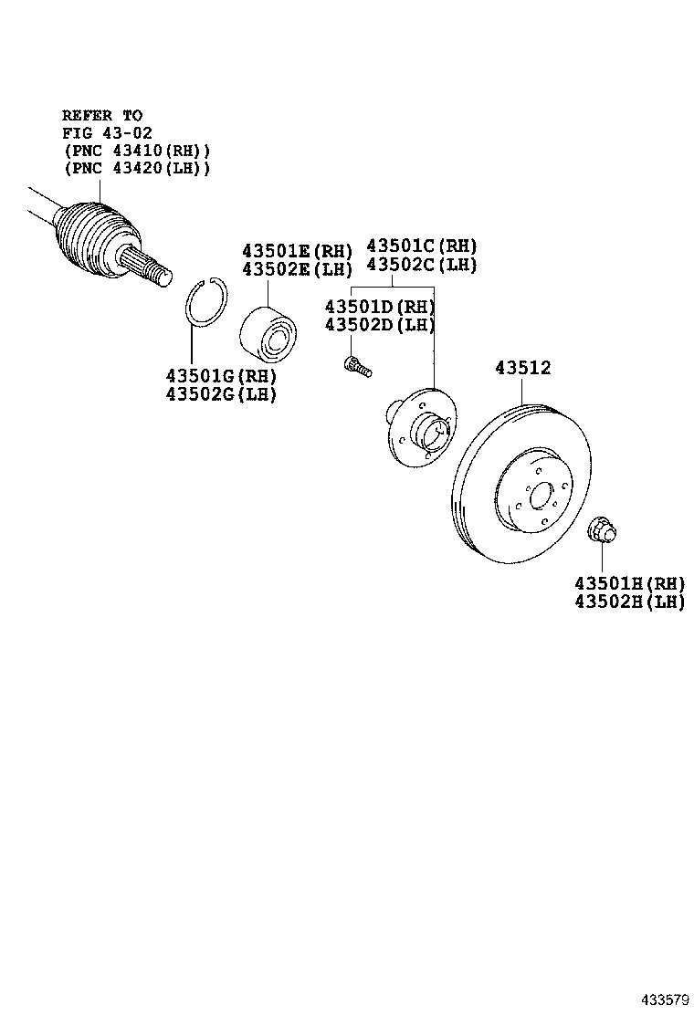 NISSAN 43502-0D050 - Radnabe alexcarstop-ersatzteile.com