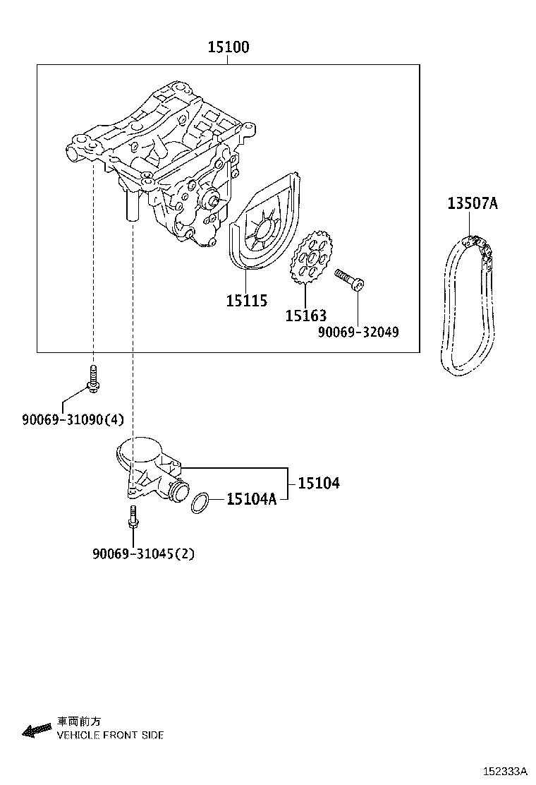 TOYOTA 13507-WA020 - Kette, Ölpumpenantrieb alexcarstop-ersatzteile.com