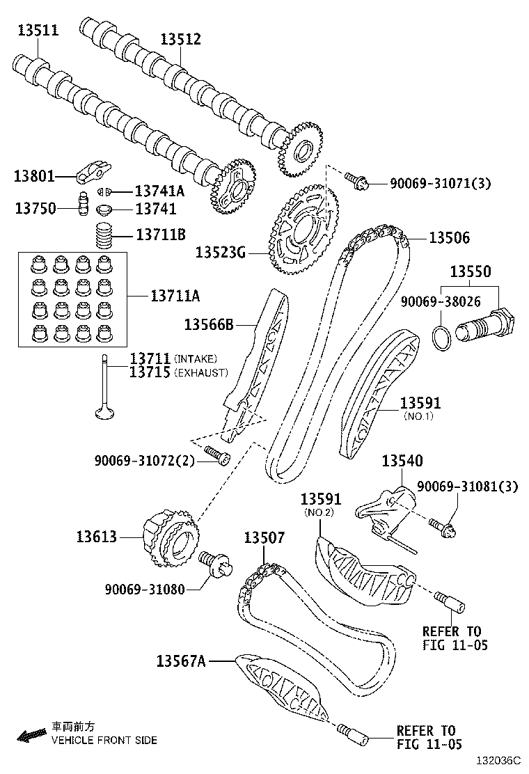 TOYOTA 13544-WA010 - Spanner, Steuerkette alexcarstop-ersatzteile.com