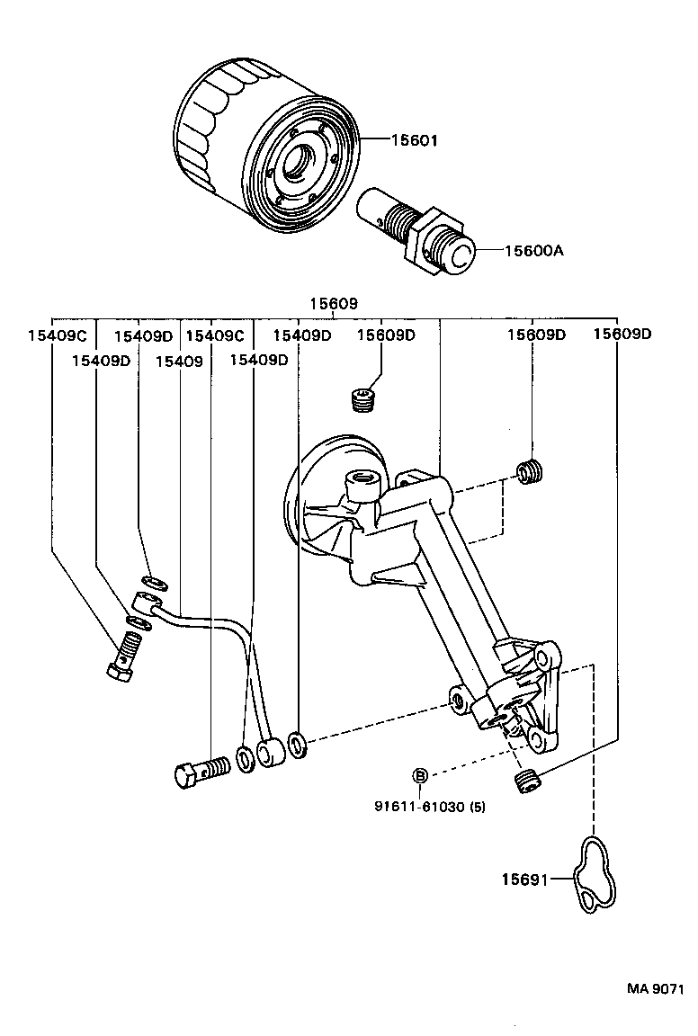 LEXUS 9091503003 - Ölfilter alexcarstop-ersatzteile.com