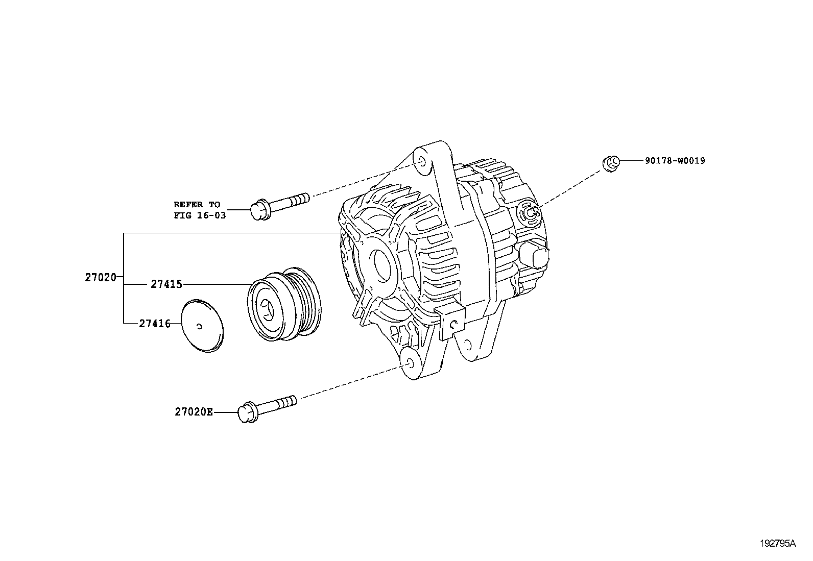 TOYOTA 270600T050 - Generator alexcarstop-ersatzteile.com