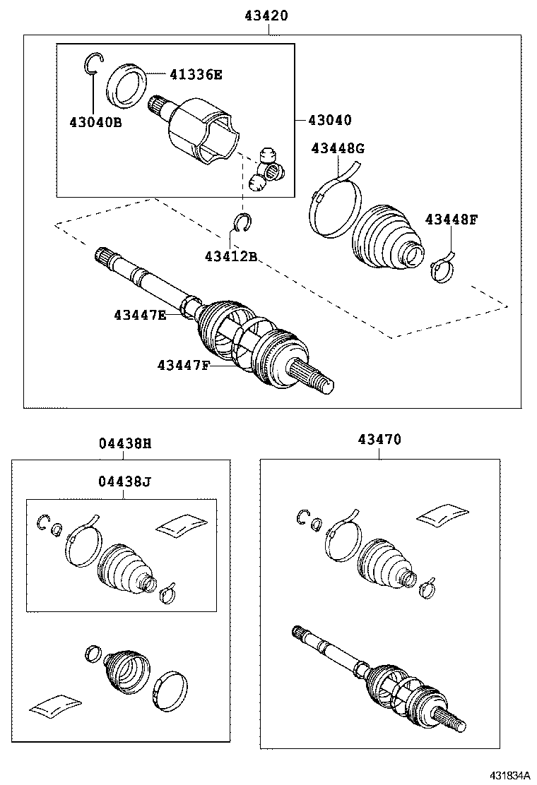 TOYOTA 04437-02290 - Faltenbalg, Antriebswelle alexcarstop-ersatzteile.com