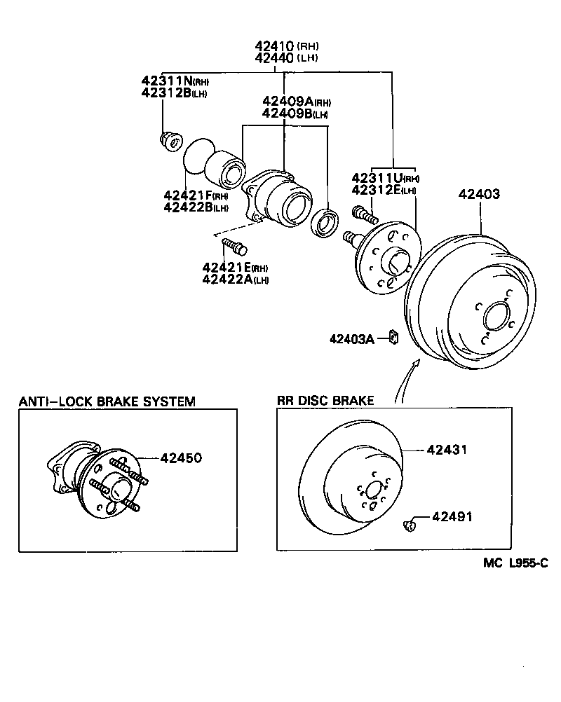 TOYOTA 4245006010 - Radlagersatz alexcarstop-ersatzteile.com