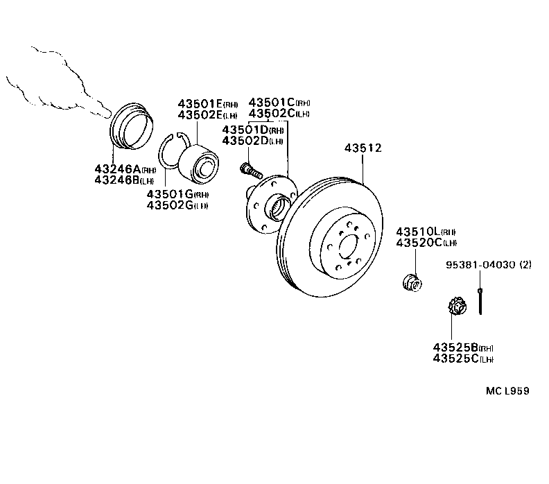 TOYOTA 90080-36021 - Radlagersatz alexcarstop-ersatzteile.com