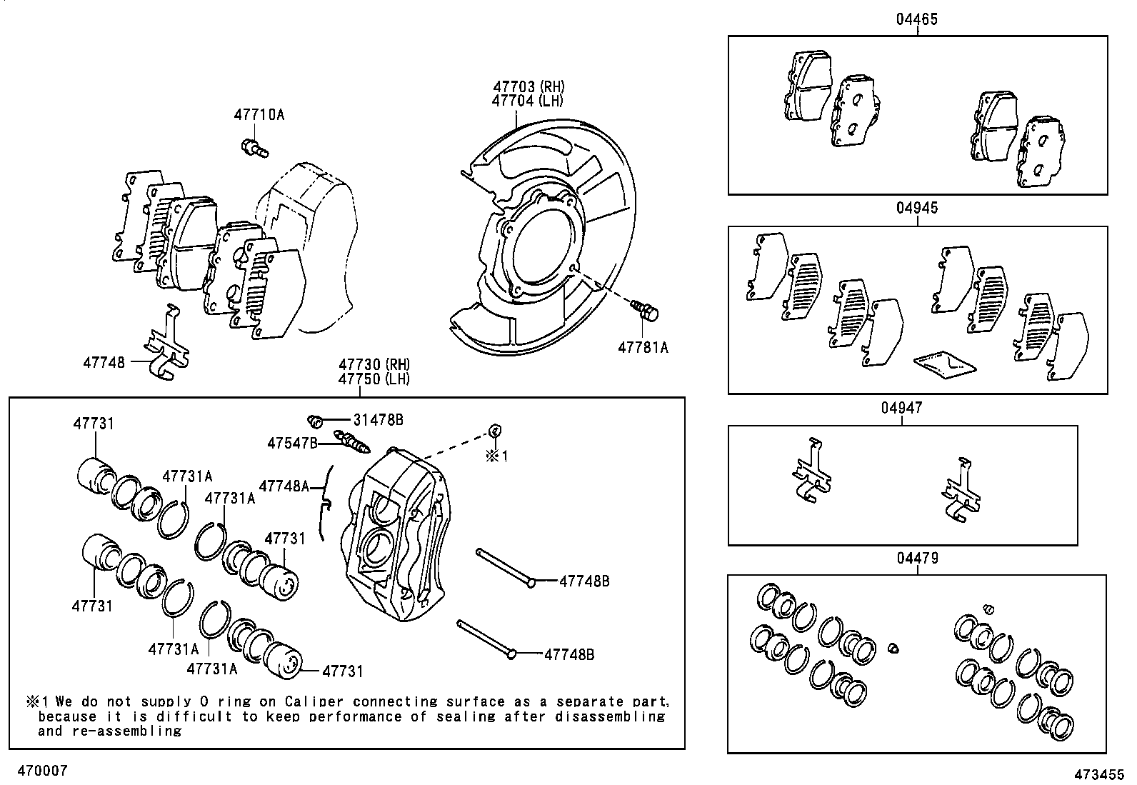 Suzuki 0446535080 - Bremsbelagsatz, Scheibenbremse alexcarstop-ersatzteile.com