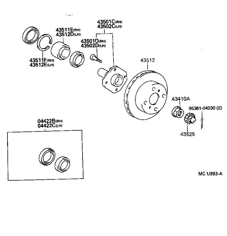 TOYOTA 90521-75003 - Radlagersatz alexcarstop-ersatzteile.com