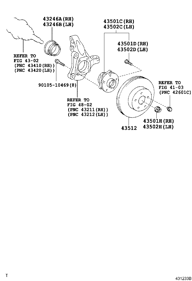 TOYOTA 43510-47010 - Radlagersatz alexcarstop-ersatzteile.com