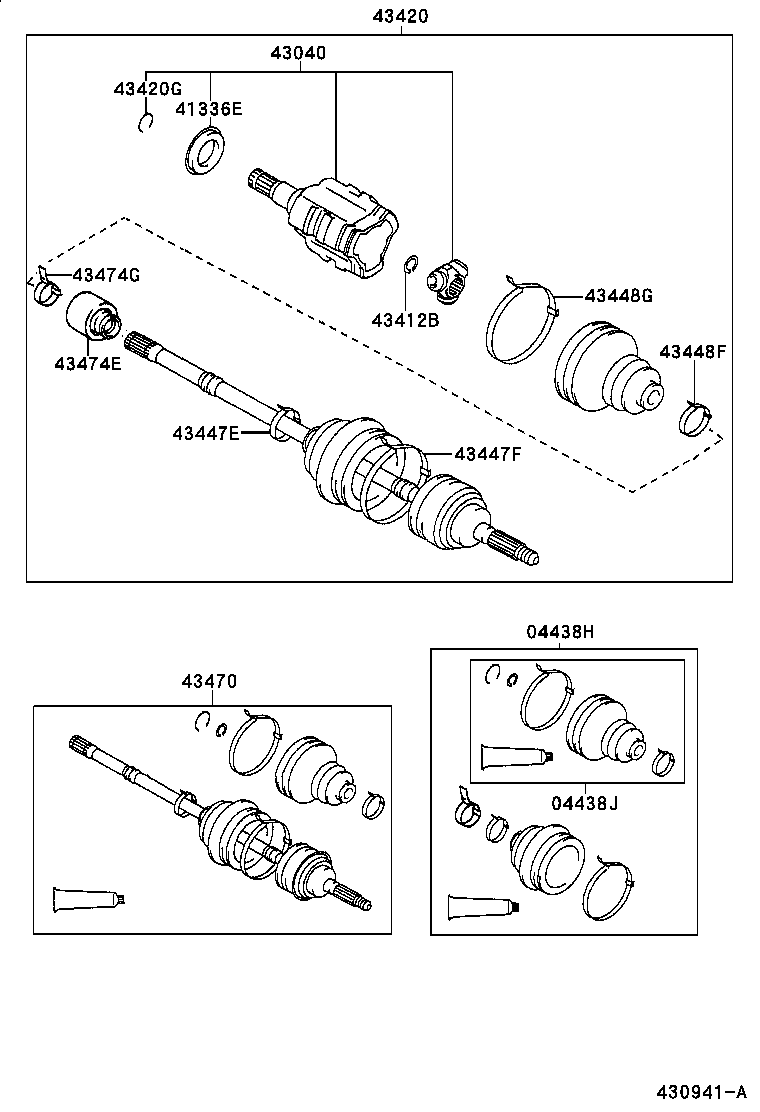 TOYOTA 04438-02170 - Faltenbalg, Antriebswelle alexcarstop-ersatzteile.com