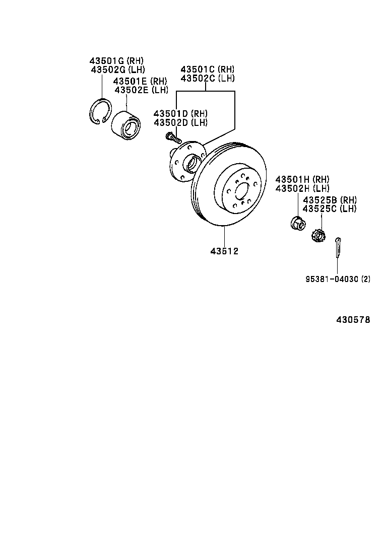 TOYOTA 90080-36087 - Radlagersatz alexcarstop-ersatzteile.com