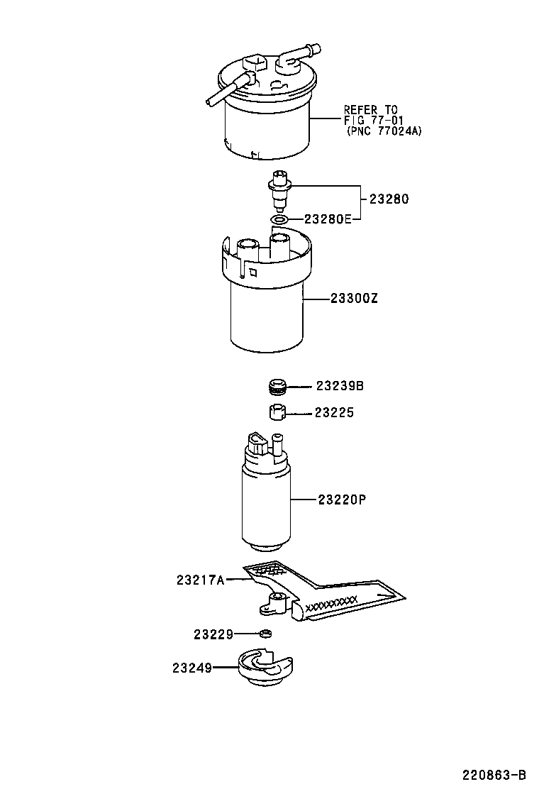 TOYOTA 23221-15030 - Kraftstoffpumpe alexcarstop-ersatzteile.com