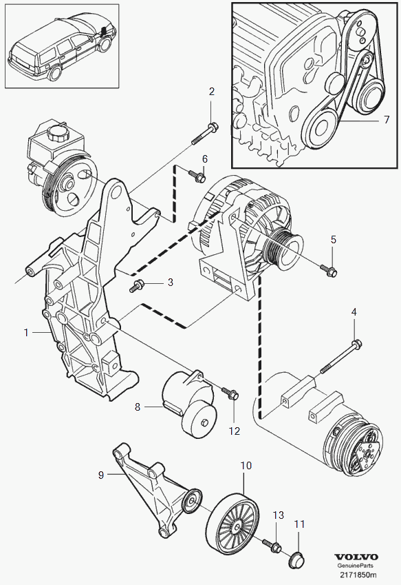 VOLVO ASIA 31251250 - Riemenspanner, Keilrippenriemen alexcarstop-ersatzteile.com