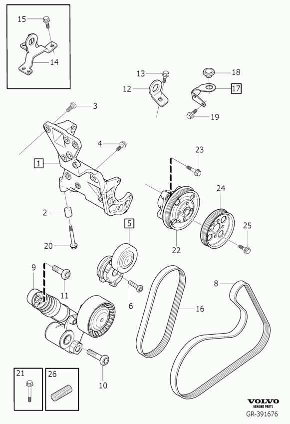 Volvo 31325042 - Keilrippenriemen alexcarstop-ersatzteile.com