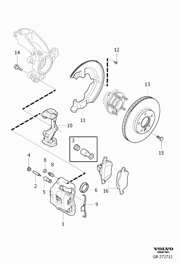 Volvo 30742029 - Bremsbelagsatz, Scheibenbremse alexcarstop-ersatzteile.com