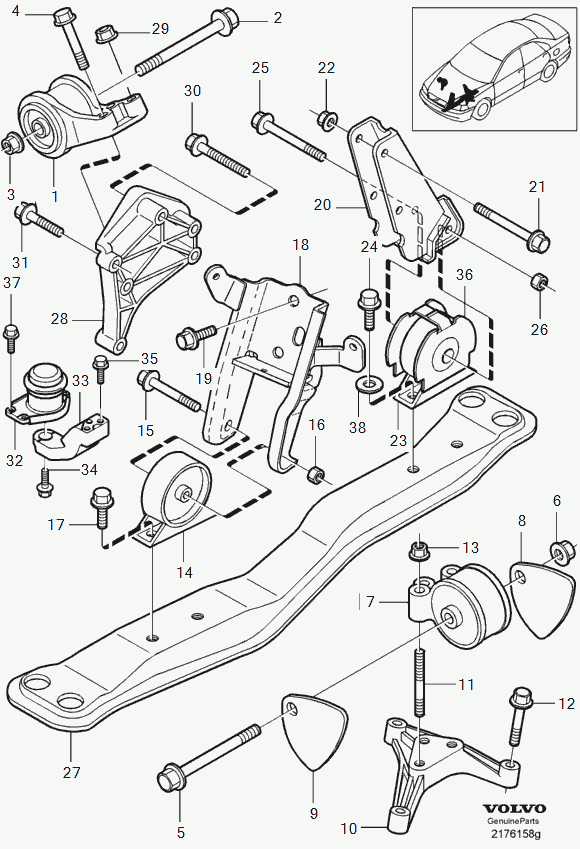 Volvo 985490 - Keilriemen alexcarstop-ersatzteile.com