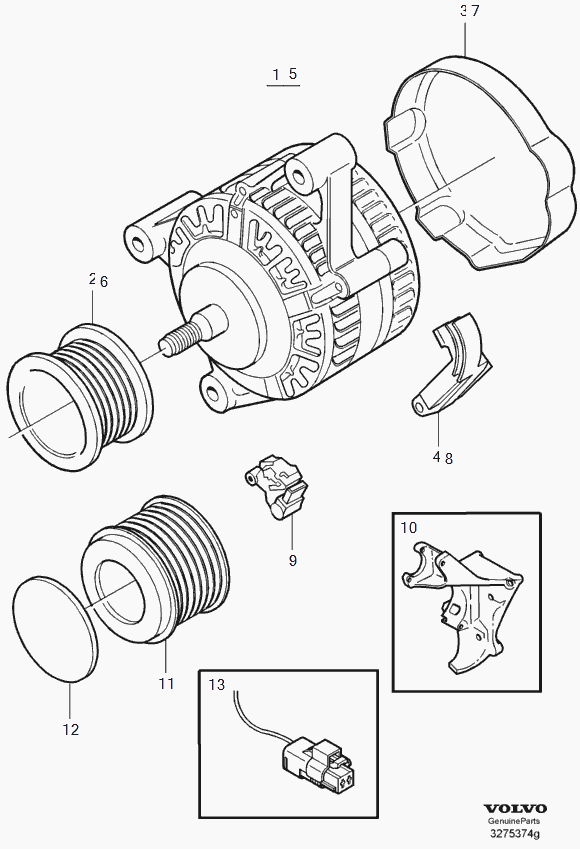 Volvo 8251638 - Generator alexcarstop-ersatzteile.com