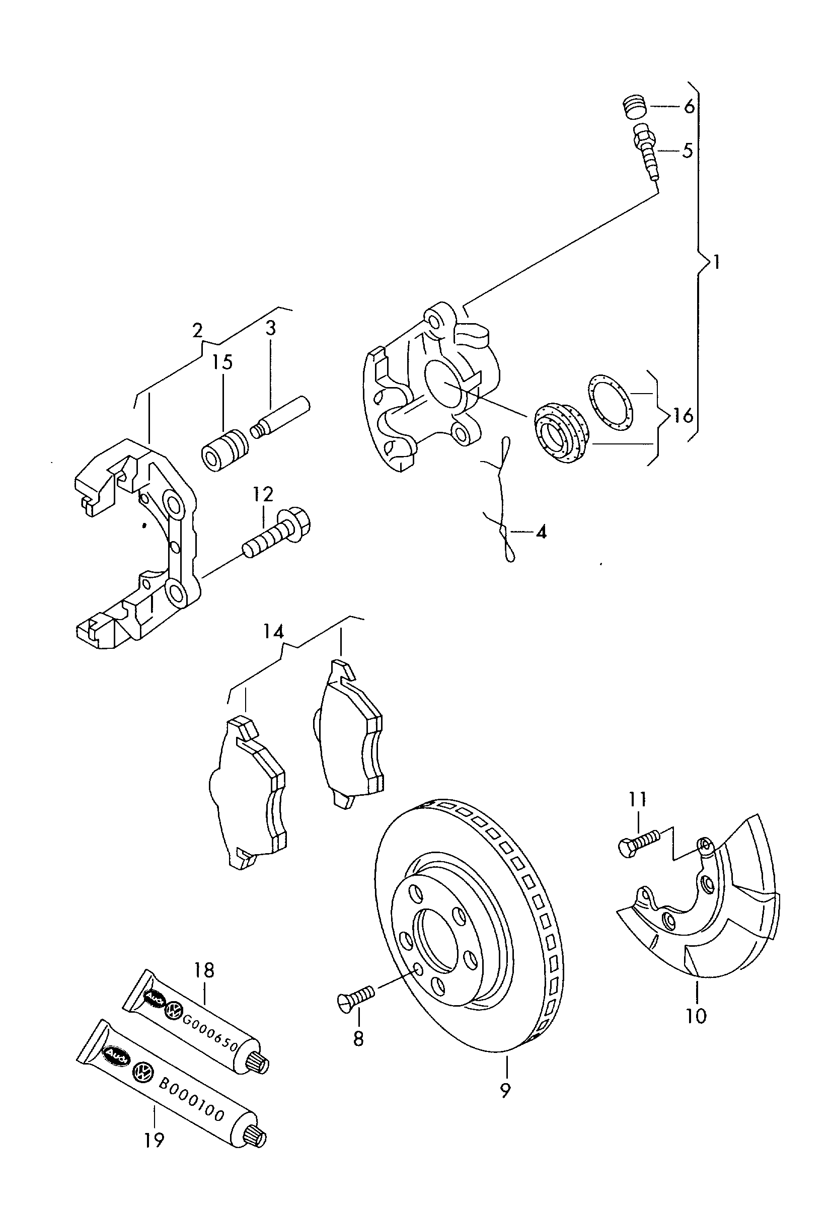 AUDI 4B0698151J - Bremsbelagsatz, Scheibenbremse alexcarstop-ersatzteile.com