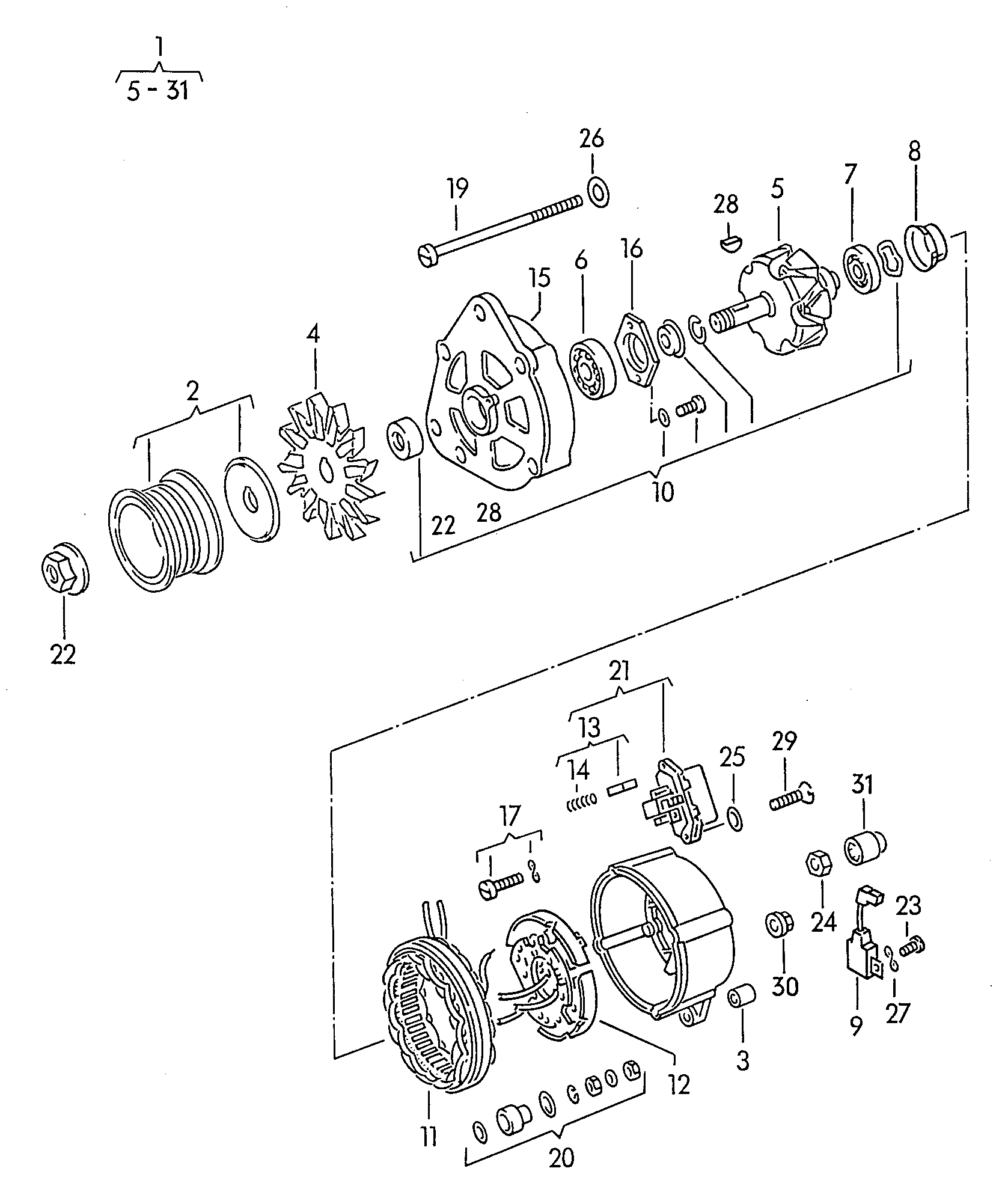 VW 068 903 803 D - Generatorregler alexcarstop-ersatzteile.com