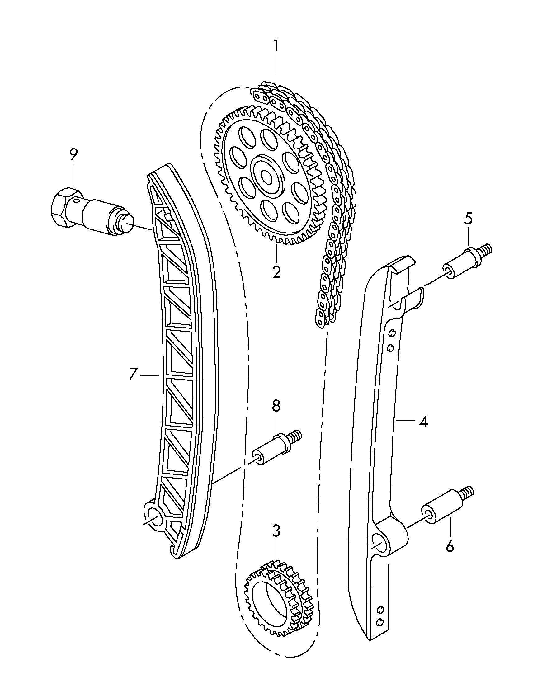 Skoda 03F 109 158 K - Steuerkette alexcarstop-ersatzteile.com