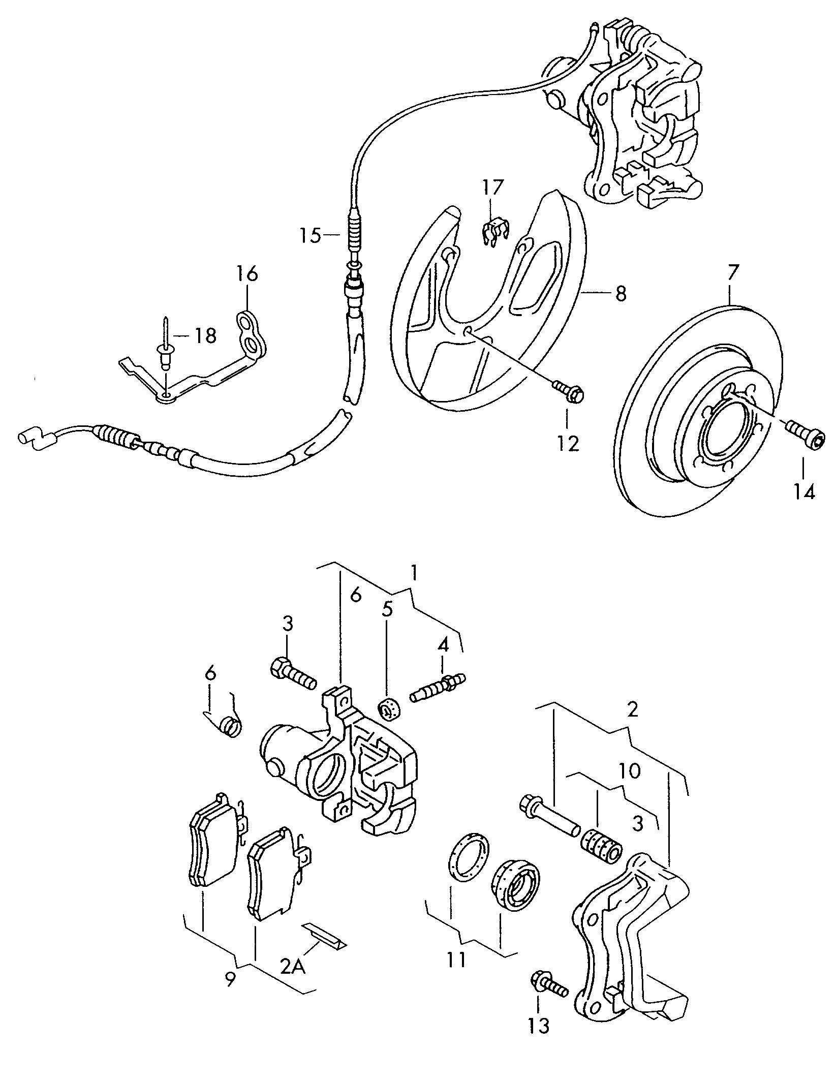 AUDI 7D0615423B - Reparatursatz, Bremssattel alexcarstop-ersatzteile.com