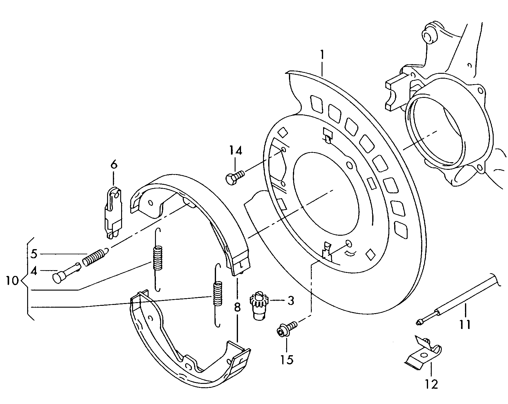 Skoda 7L0698545A - Zubehörsatz, Feststellbremsbacken alexcarstop-ersatzteile.com