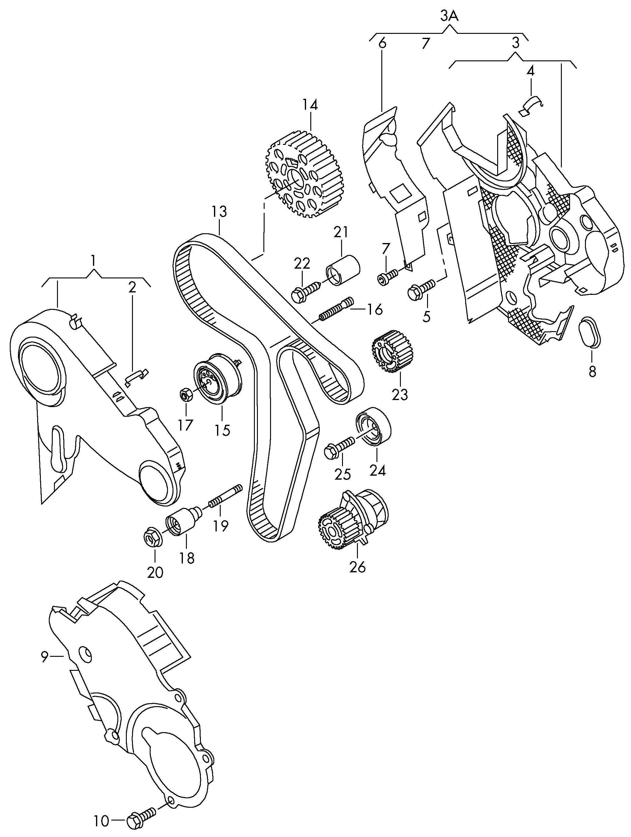 Seat 03L 109 244 - Umlenk / Führungsrolle, Zahnriemen alexcarstop-ersatzteile.com