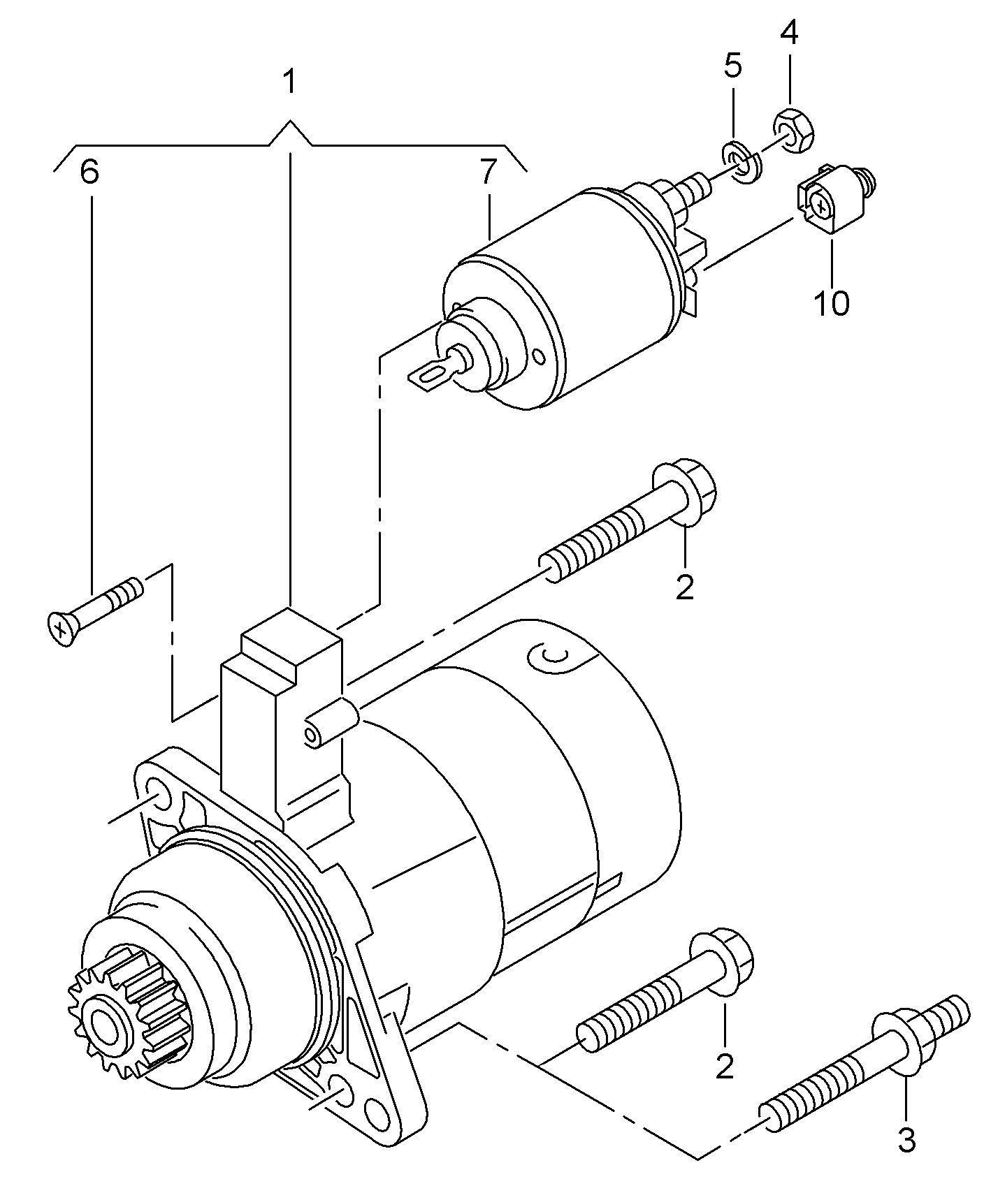 Skoda 0AM 911 023 T - Starter alexcarstop-ersatzteile.com