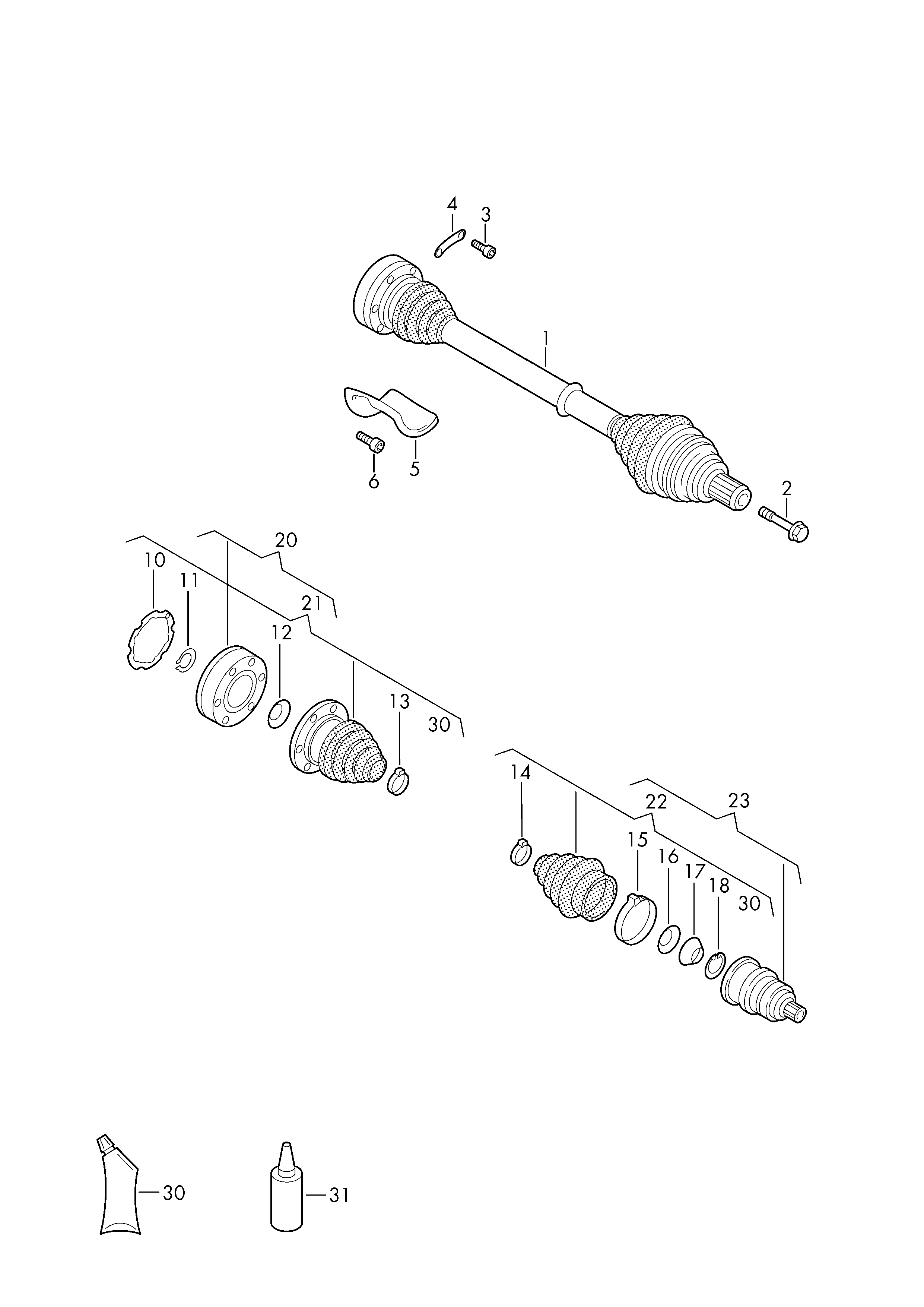 Seat 1K0 498 099 - Gelenksatz, Antriebswelle alexcarstop-ersatzteile.com