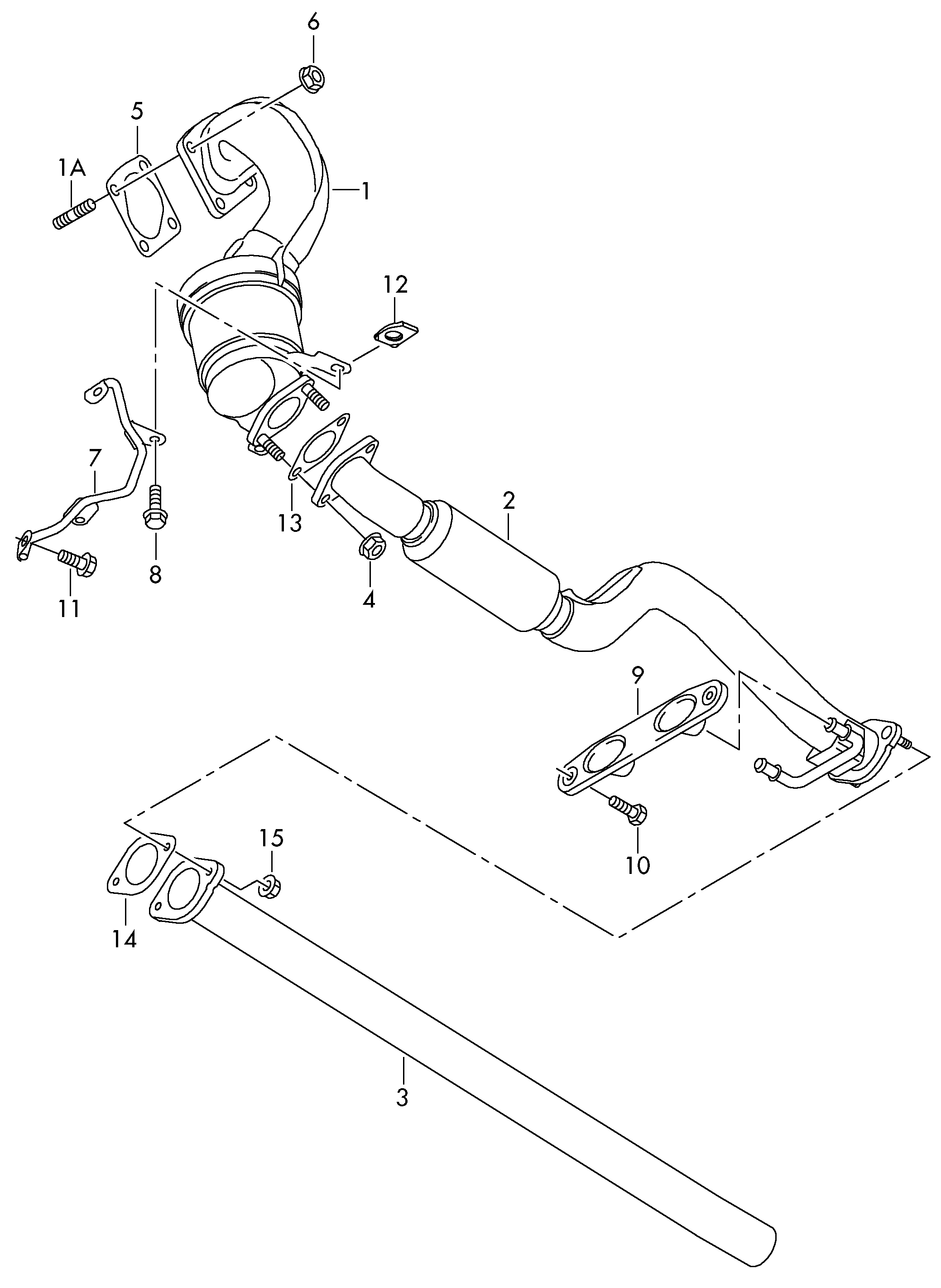 Skoda 1K0254201HX - Katalysator alexcarstop-ersatzteile.com