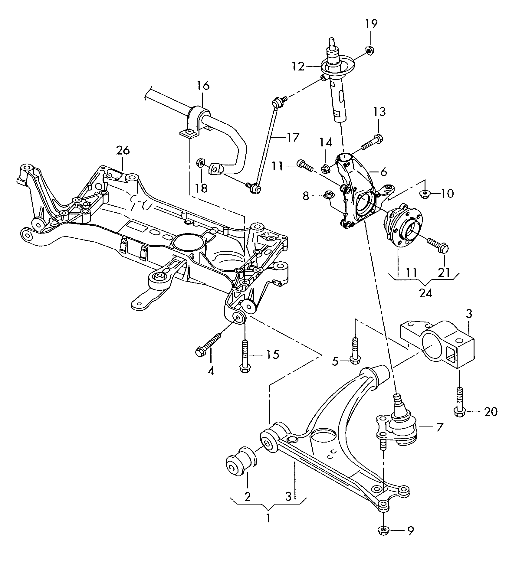 VAG 8J0 598 625 - Radlagersatz alexcarstop-ersatzteile.com