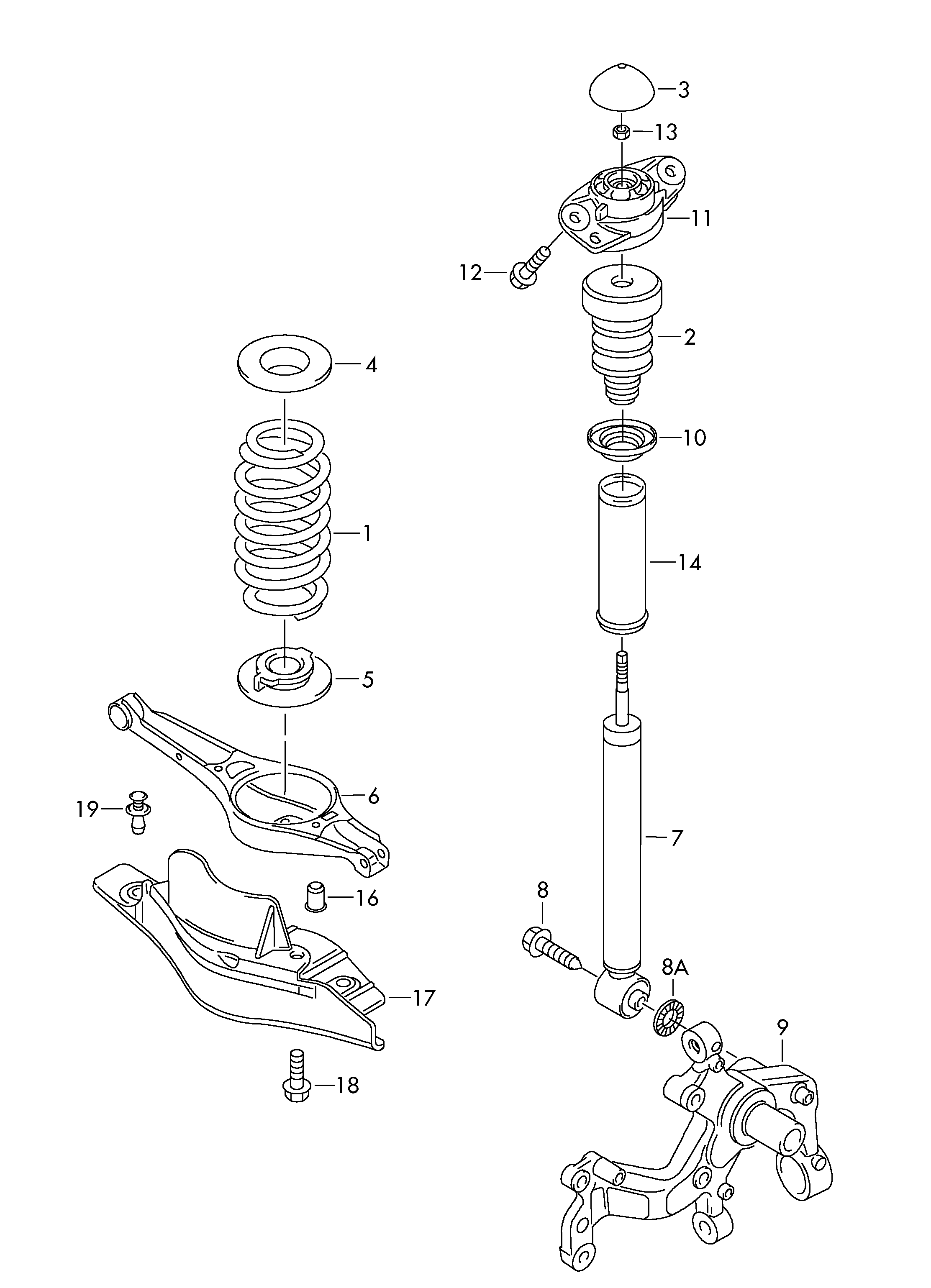 VW 3C0 513 425 - Staubschutzsatz, Stoßdämpfer alexcarstop-ersatzteile.com